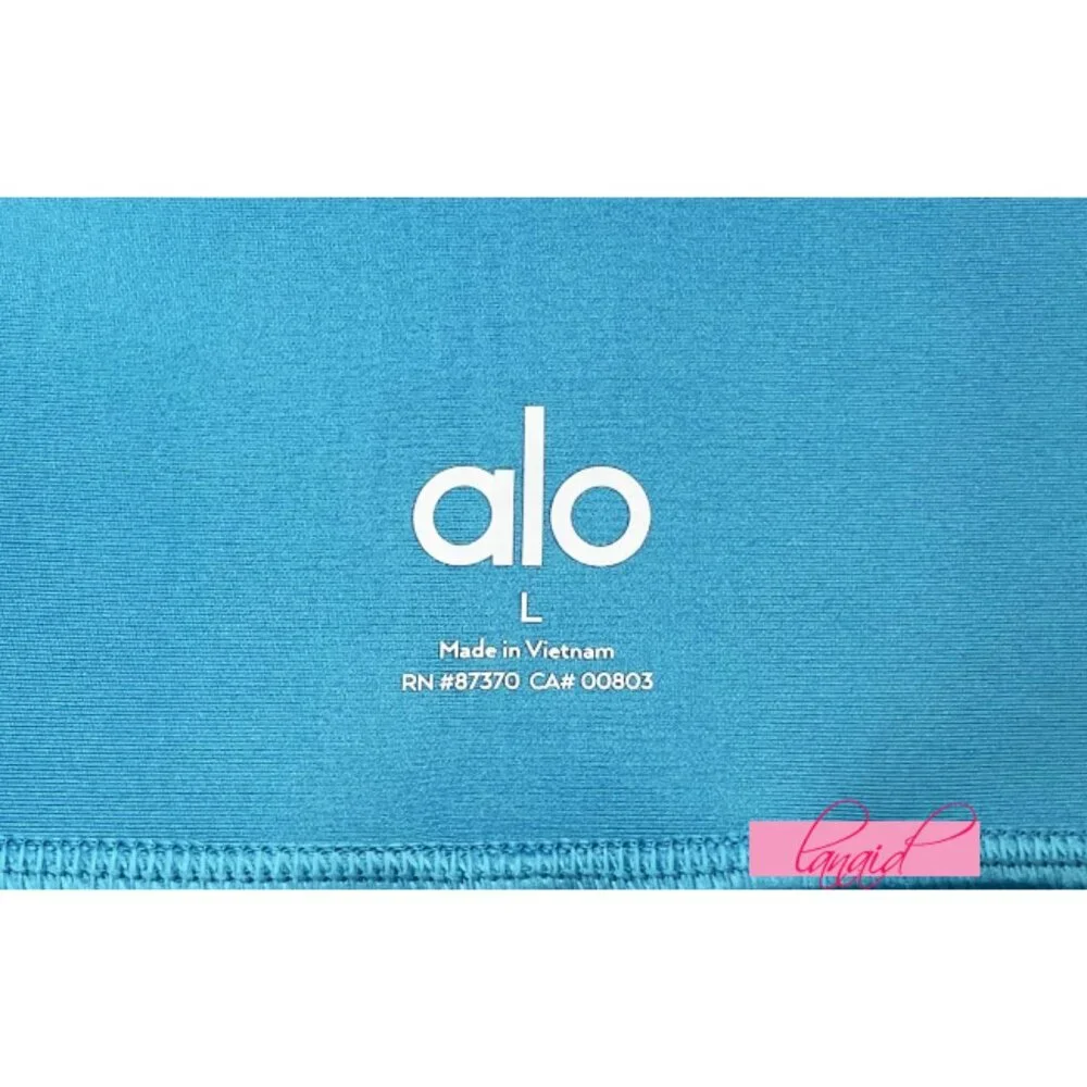 Alo 7/8 High-Waist Airlift Leggings Blue Splash Hi-Rise Waisted Tights Skinny L